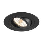 SLV New Tria 75 Spot Aluminium Czarny Okrągła 8.3W 705lm 38D - 927 Bardzo Ciepła Biel | Aukko 75mm -  Najlepsze Renderowanie Kolorów - Ściemnianie 