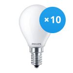 Opakowanie 10x Philips Corepro LED Lustre E14 Piłka Matowy 2.2W 250lm - 827 Bardzo Ciepła Biel | Zamienne 25W