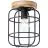 Brilliant Gwen Lampa sufitowa Metal Drewno Czarny | 200mm - Nadaje Się Do 1x E27