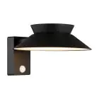 Nordlux Solar Światło Ścienne Justina Metal Czarny 400lm - 830 Ciepła Biel | IP44 - Czujnik ruchu i Światła